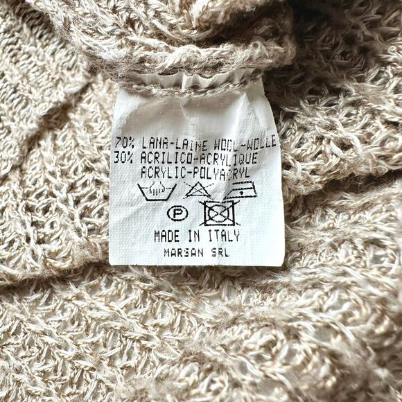 Brandy Melville | Women | Tan Wool Blend Sheer Loose Knit LS Sweater | One Size - Picture 10 of 10